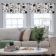 thumbnail image 4 of LALILO Kitchen Curtain Valance With Fox And Stars Space Rod Pocket Window Curtain 52"x 18" Set of 2, 4 of 5