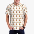 thumbnail image 3 of Balery Cute Carrot Print Printed Men’s Short Sleeve Polo Shirt, Midweight Men's Shirt,Golf Polo shirts -Small, 3 of 9