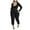 Black 2 piece outfit for women, variant on Wycnly Womens Outfits Sets Plus Size Casual 2 Piece Sports Outfits Fall Long Sleeve Cropped Pullover Tops Jogger Lounge Sets with Pocket under $5