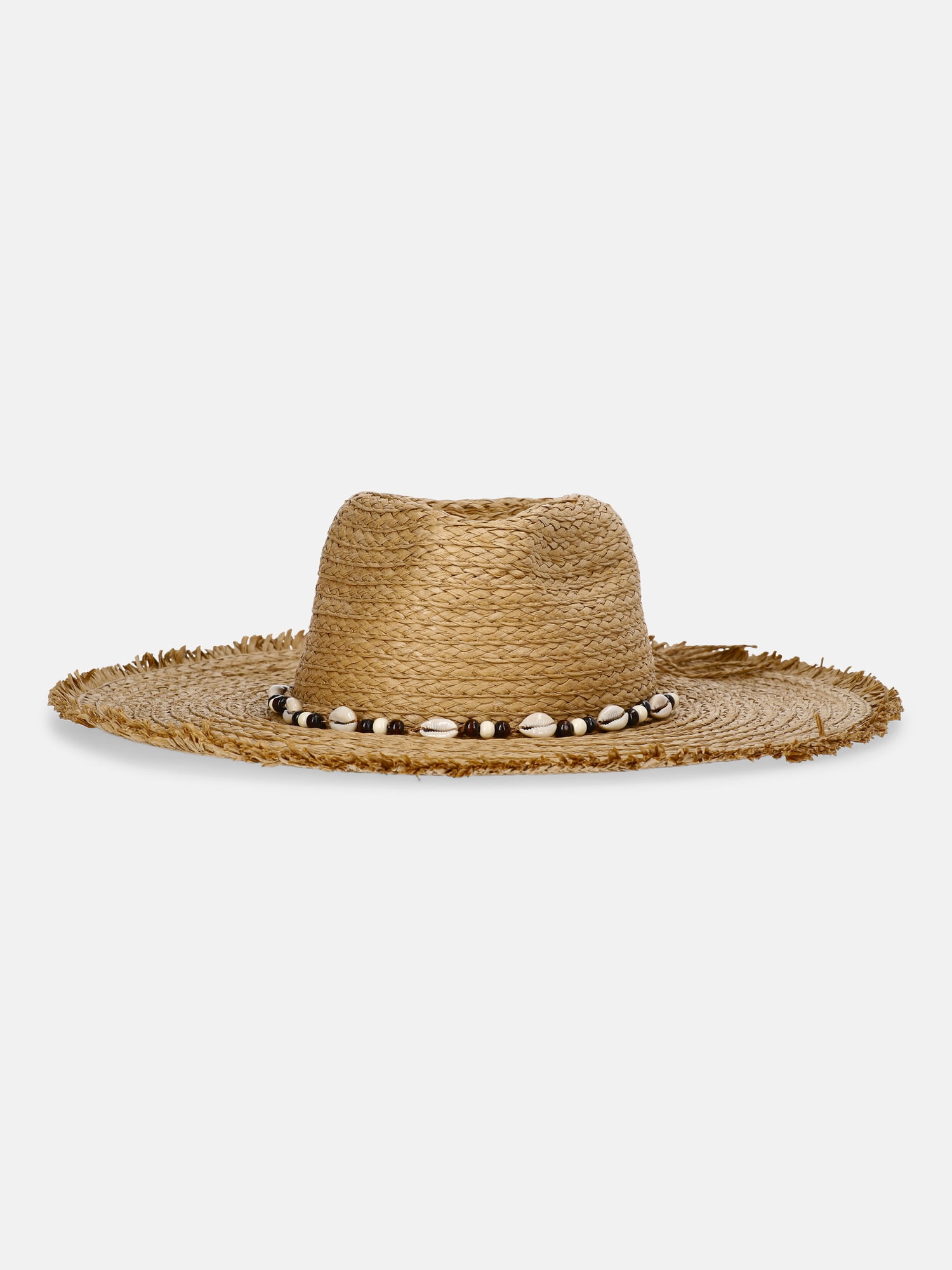 Time and Tru Women's Frayed Brim Hat with Shells