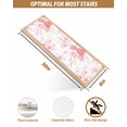 thumbnail image 4 of Stair Treads for Wooden Steps,Pink Floral Art Peel and Stick Stair Treads with Adhesive,Watercolor Botanical Spring Flowers Non Slip Indoor Stairs Runner Rugs Mats for Elders Dogs 8"x30" 4PCS, 4 of 7
