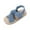 Blue, variant on IROINNID Infant Girls First Walking Summer Sandals Soft Sole Non-slip Press Buckle Solid Sandals, Size 0-15M