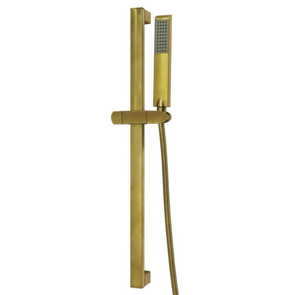 Kingston Brass KX2547 Vilbosch 24-Inch Stainless Steel Shower Slide Bar with Hand Shower and Holder in Brushed Brass