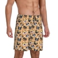 thumbnail image 2 of Fotbe Cute Dogs Head Pantalones Cortos de Pijama para Hombre, Ropa de Dormir, Pantalones de Pijama Cortos para Hombre-3X-Large, 2 of 6