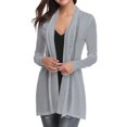 thumbnail image 3 of Doaraha Women's Lapel Lightweight Open Front Cardigan Long Sleeve, 3 of 8