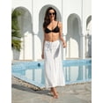 thumbnail image 4 of HDE Womens Ruched Cover Up Skirt Convertible Dress Swimsuit Coverup White S, 4 of 6