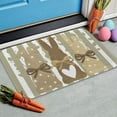 thumbnail image 5 of Easter Bunny Bath Mat Cute Rabbit Bow Polka Dots Stripes Spring Farmhouse Door Mats Entrance Bathroom Rugs Non Slip Water Absorbent Welcome Mats Home Easter Day Decor 19.5 x 31.5 Inch, Khaki, 5 of 6