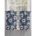 thumbnail image 5 of Blue Farm Animal 2 Panel Kitchen Curtains for Windows, Vintage Butterfly Tie-dye Painting Art Bathroom Privacy Curtain, Home Décor Window Treatment for Bedroom/Living Room 55"x45", 5 of 6
