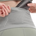 thumbnail image 4 of Riñonera para correr, para hacer ejercicio, Bolsa de punto ligera, elástica, antideslizante y transpirable Gris, 4 of 5