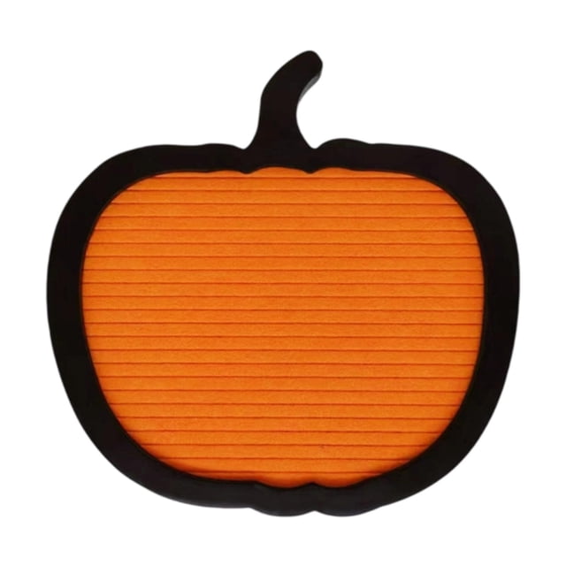 Tablero de letras con forma de calabaza de 25 x 25 cm, resistente y gótico, ideal para mensajes espeluznantes. naranja