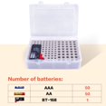 thumbnail image 3 of TRAHOO-Battery Storage Organizer Box with Battery Tester, Case Holder Container Bag Holds 90+ Batteries 40AA 50AAA (Batteries Not Include), 3 of 4