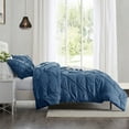 thumbnail image 3 of Pinch Pleat Duvet Cover Set, 3Pc Luxurious Premium Pintuck Style Comforter Cover, 3 of 18