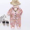 thumbnail image 3 of Ensemble de Pyjama Garçon Imprimé Manches Longues Pyjamas Boutonnés Ensemble de Pyjamas Décontractés pour Enfants Pyjamas Fille Mode, 3 of 3