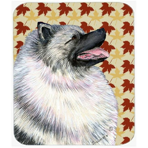 Carolines Treasures  Keeshond Fall Leaves Portrait Mouse Pad
