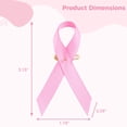 thumbnail image 4 of Pink Awareness Ribbon, 100Pcs Breast Cancer Charity Event Fundraising Lapel Pins, Hope Ribbon Brooch for Women, 4 of 6