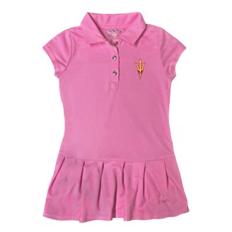 open lace back dress Ralph Lauren Baby Girls Stretch Mesh Polo Dress in Pink