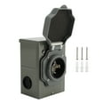 thumbnail image 5 of RV 50 Amp Power Inlet Box Outdoor Receptacle 3 Prong Locking Plug with LED Light, 5 of 20