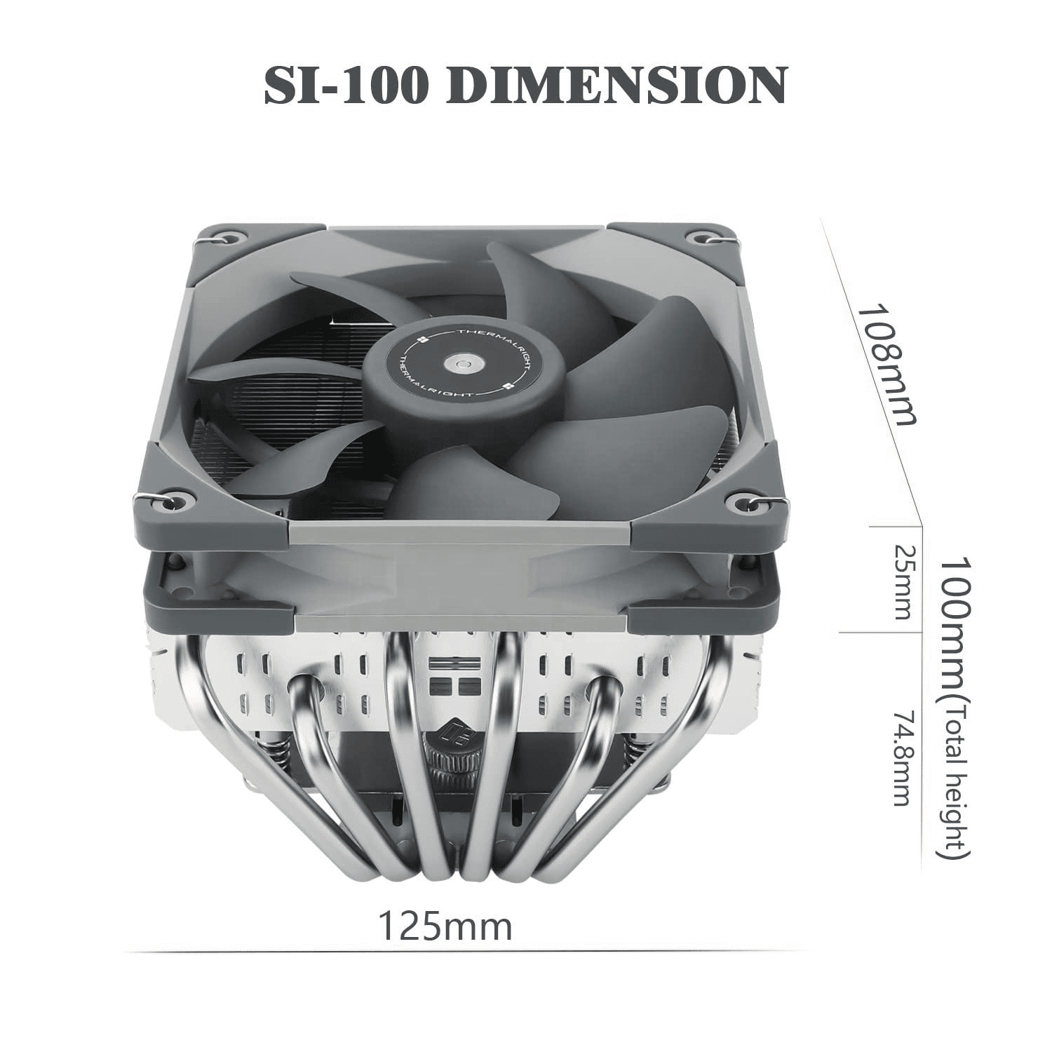 Thermalright SI-100 CPU Air Cooler TL-E12 PWM Quiet Fan AGHP 3.0 Technology Computer Case