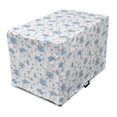 thumbnail image 1 of Floral Dog Crate Cover, Cosmos Flowers Blue Grey Tones Simplistic and Continuous Composition, Easy to Use Pet Kennel Cover Small Dogs Puppies Kittens, 7 Sizes, Off White and Sea Blue, by Ambesonne, 1 of 1