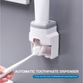 thumbnail image 4 of Automatic Toothpaste Dispenser with 2 Toothbrush Holder Slots Set Hands Free Wall Mounted Toothpaste Squeezer Dispenser for Family Bathroom Sink, 4 of 7