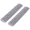 thumbnail image 3 of Unique Bargains 2 Pcs Plush Gray Car Shoulder Seatbelt Pad Covers, 3 of 6
