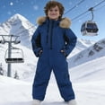 thumbnail image 2 of MEZZALL Toddler Jumpsuit Boys Ski Winter Snowsuit Warm Windproof Insulated Romper For Outdoor Ice Skating Play Soft Long Sleeve O-Neck Spring Child One-Pieces, 2 of 4