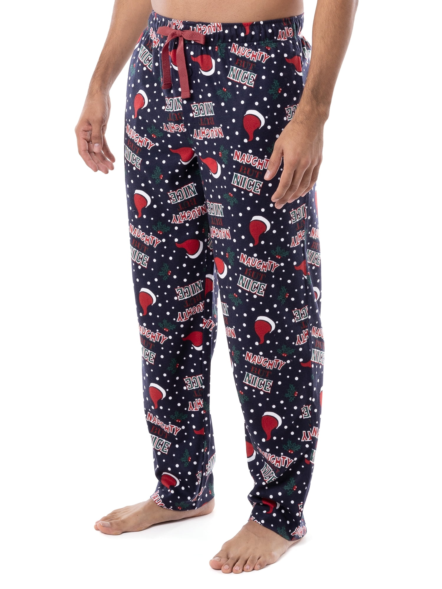 Fruit of the Loom Men's Holiday and Plaid Print Soft Microfleece Pajama Pant 2-Pack Bundle