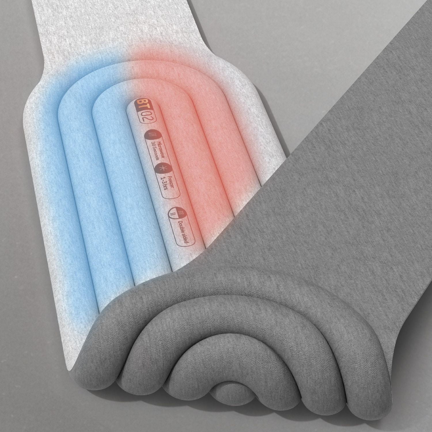 Sharper Image Hot + Cold Back Wrap, Dual Intensity Soft Fabric, 1.4 m Length