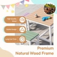 thumbnail image 3 of Ktaxon 5Pcs Outdoor Kids Picnic Table, Child Wooden Table Set with 4 Chairs, Children Activity Furniture Set for Patio Porch Backyard (Khaki Table), 3 of 9