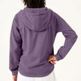 thumbnail image 4 of BiZtdJrK Women's Athletic Hoodies Long Sleeve Drawstring Sweatshirts Lightweight Casual Workout Pullover Tops Purple XL, 4 of 7