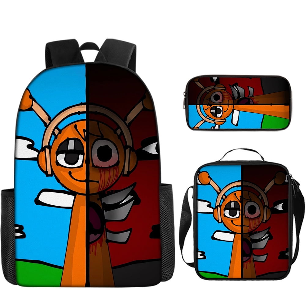 WovenWink Sprunky Backpacks, Sprunki Back Packs Pencil Bags Crossbody Bags Games Mochila Travel Back Packs, Best Gifts for Game Fans Birthday Graduation Theme Party