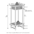 thumbnail image 7 of Furinno Turn-N-Tube Tall Nightstand with Bin, Columbia Walnut/Black/Dark Brown, 7 of 7
