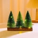 thumbnail image 2 of Mini árbol de Navidad de 3 tamaños | Adorno de escritorio de cedro verde con nieve | 5,5 cm, 16 cm, 20 cm para decoración navideña, manualidades y regalos | Incluye cuerda decorativa, 2 of 2