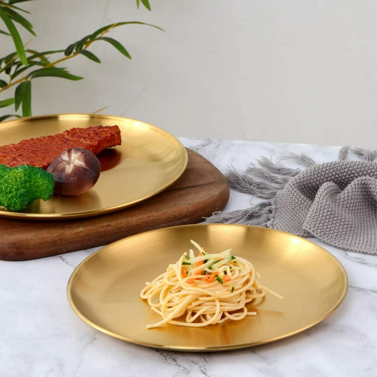 Metal dinner plates cheap