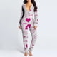 thumbnail image 1 of Pijama en forma de corazón para Mujer, ropa de dormir con solapa y botones, pelele para el Día de San Valentín, 1 of 4