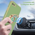 thumbnail image 5 of for iPhone 8 Plus Case & iPhone 7 Plus Case Ring Holder Stand Magnetic Kickstand, Plating Rose Gold Edge Soft TPU Bumper Cover Shockproof Protective Phone Cases Women Girls Boys, Light Green, 5 of 14