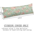 thumbnail image 5 of Flowers Body Pillow Cover Spring Floral Pink Flower Long Pillow Case Protector with Zipper Decorative Sage Green Pillowcase Soft Large Pillow Cases Covers Cushioned for Bed,Couch,Home Gift 20"x54", 5 of 5