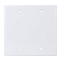Construct Pro Dual Gang Blank Wall Plate (5-Pack, White)