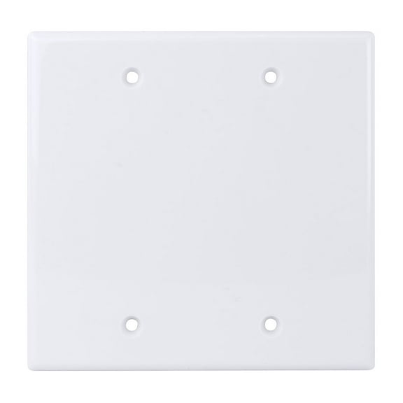 Construct Pro Dual Gang Blank Wall Plate (5-Pack, White)