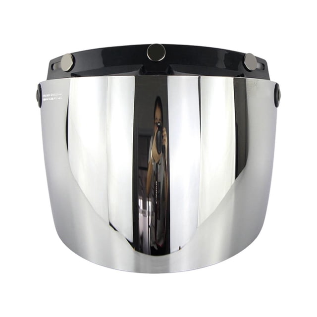 Motorcycle Helmet Visors Bubble Mirror Three Button Type Retro Open Face Helmet