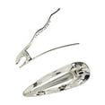 thumbnail image 2 of Scunci Hammered Metal Snap Clips, Silver, 2 Count, 2 of 6