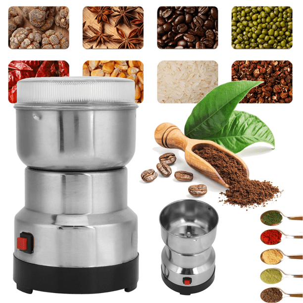 Delaman Electric Coffee Grinder Stainless Steel Cereals Grains Bean Nut