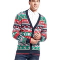 thumbnail image 2 of Men's Christmas Rudolph Reindeer Holiday Festive Knitted Sweater Cardigan Cute Ugly Pullover Jumper, 2 of 5