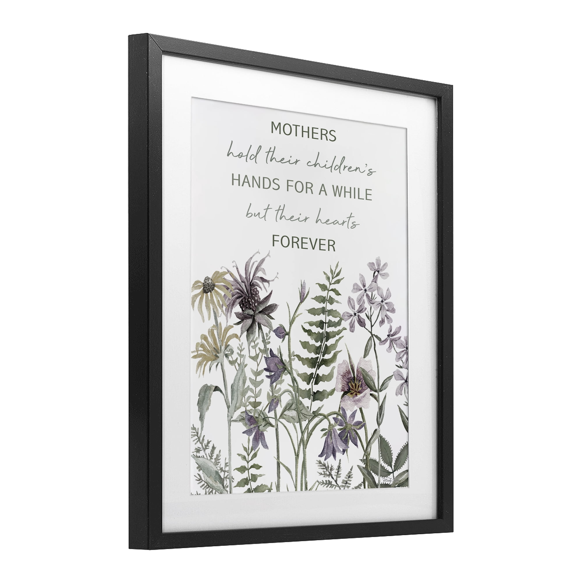 Stupell Industries Mother's Hold Parenting Sentiment Black Framed Print Under Glass, design by Cindy Jacobs