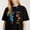 Black-1, variant on Western Style Boot and Floral Graphic for Third Graders Funny Country Inspired Casual Tee print T Shirt
