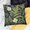 thumbnail image 2 of SHANXI Green Plant Throw Pillow Covers Black Green Botanical Leaf Pillow Covers Vintage Floral Cushion Cover Farmhouse Waterproof Decor for Living Room 18x18in, 2 of 5