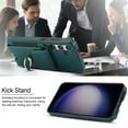 thumbnail image 4 of Dteck Card Slots Wallet Case for Samsung Galaxy A15 5G,Shockproof Premium PU Leather Kickstand Protective Cover with Ring Holder Back Case,Green, 4 of 8