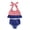 Dark Blue, variant on Inevnen Toddler Girls Two Piece Swimsuit American Flag Star Bathing Suits Beach Baby 4th July Pool Bikini Bathing Suit