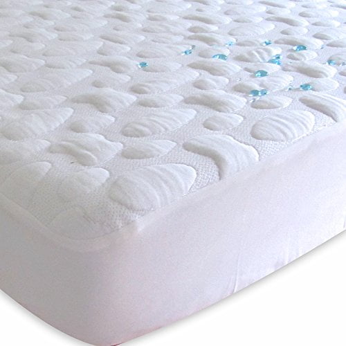 40-Winks Protège-Matelas de Berceau en Tencel Naturel Pebble Puff, Blanc, Petit