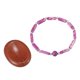 thumbnail image 3 of Kit de piedras de cristales naturales de imitación, pulseras, cristales naturales de imitación, para meditación, yoga, decoración de oficina en casa, morado, rojo, 3 of 6
